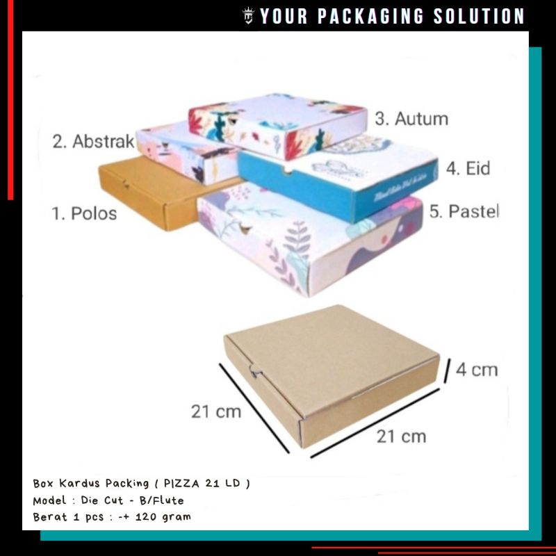

Box Pizza 21 LD • 21x21x4cm • Kotak/ Kardus/ Karton / Packing