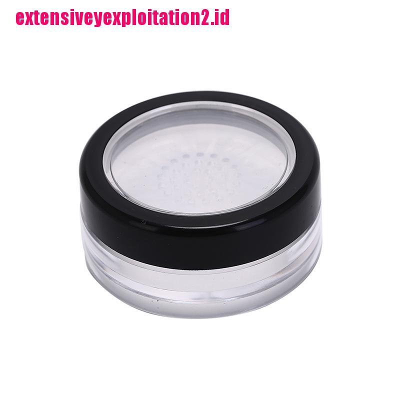 &lt; E2id &amp; &gt; Toples Plastik Kosong 10g Dengan Saringan Untuk Bedak Tabur / Kosmetik / makeup