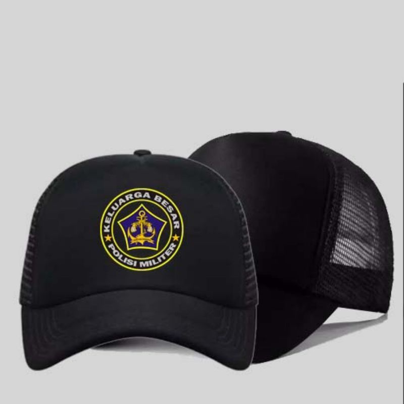 TOPI TRUCKER LOGO POLISI MILITER 01