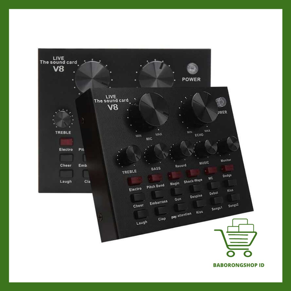 TaffSTUDIO External Soundcard V8 18 Sound Effects - Black