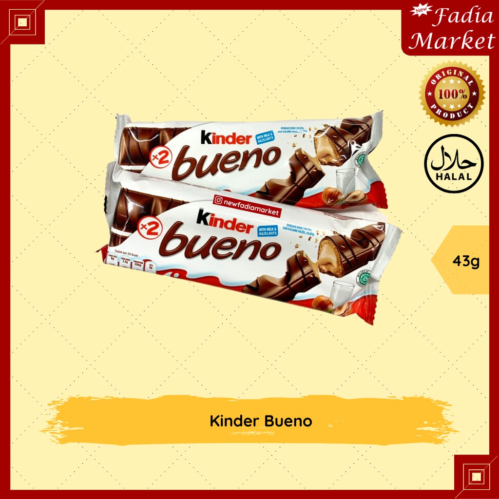 

Kinder Bueno Wafer Coklat Chocolate 43g