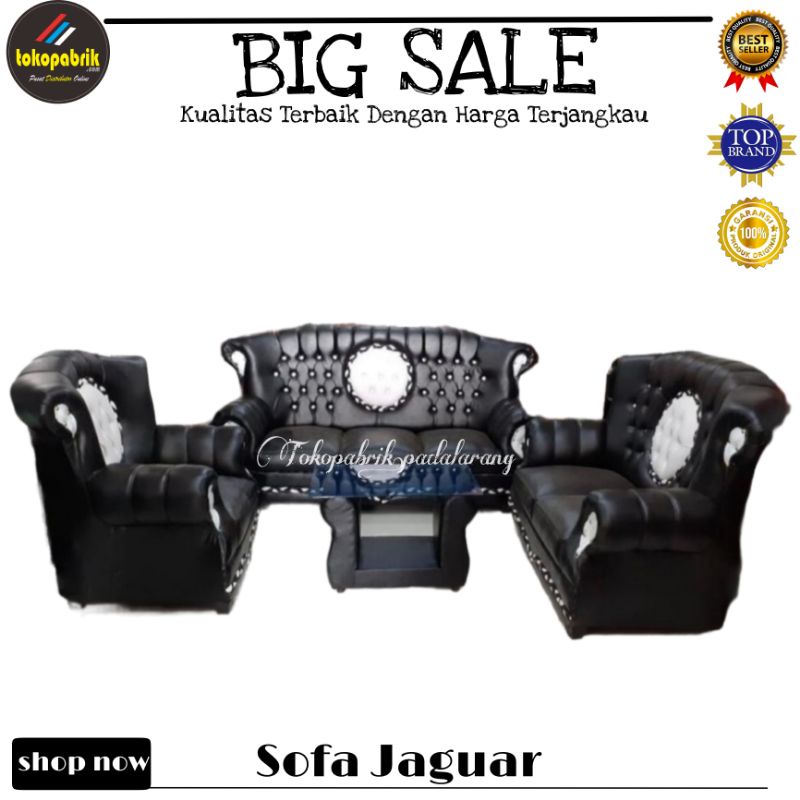 Sofa Jaguar 221 Jumbo / Sofa Tamu Minimalis Set Meja Kaca Murah Bandung Katapang Jakarta