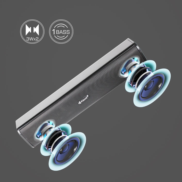 KISONLI Speaker Gaming Komputer Laptop I600 Design Long Strip With Volume Control-3