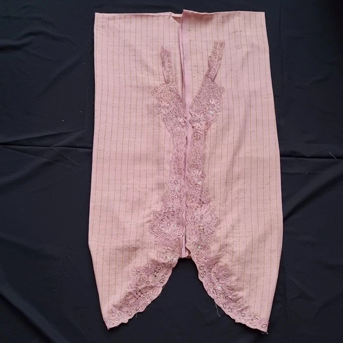 Kain Kebaya Encim Katun Bordir Modern SN49 : Kain Katun Serat Nanas