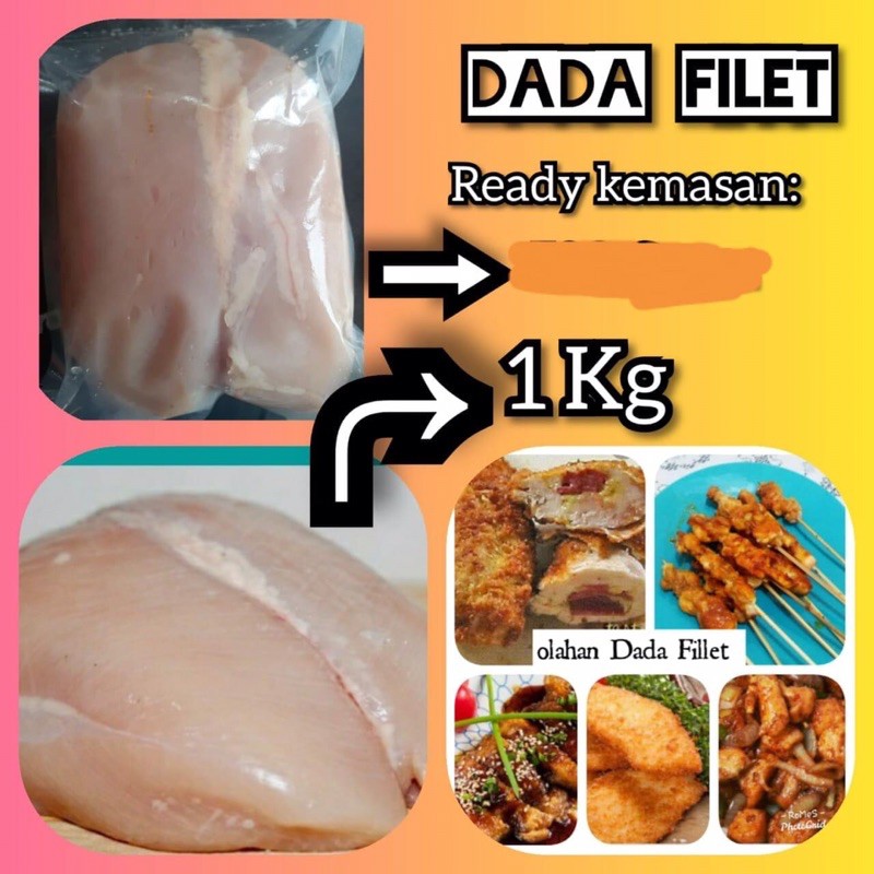 

filet dada ayam / boneles dada 1kg