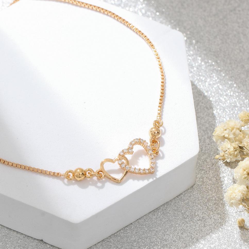 [PHP. 66878] ️ Gelang Titanium Anti Karat Rose Gold Aksesoris Fashion Gelang Serut Rantai Wanita Mur