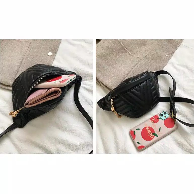 BJ1087 - BLACK/BLUE/GREEN/WHITE - TAS SLING BAG WAISTBAG SLEMPANG PINGGANG KECIL TALI PANJANG TAS WANITA FASHION IMPORT TERMURAH TERLARIS TERBARU BAGSTORE JAKARTA TAS BATAM GT1645 JTF4542 CR7134 ELJ087 LT1049