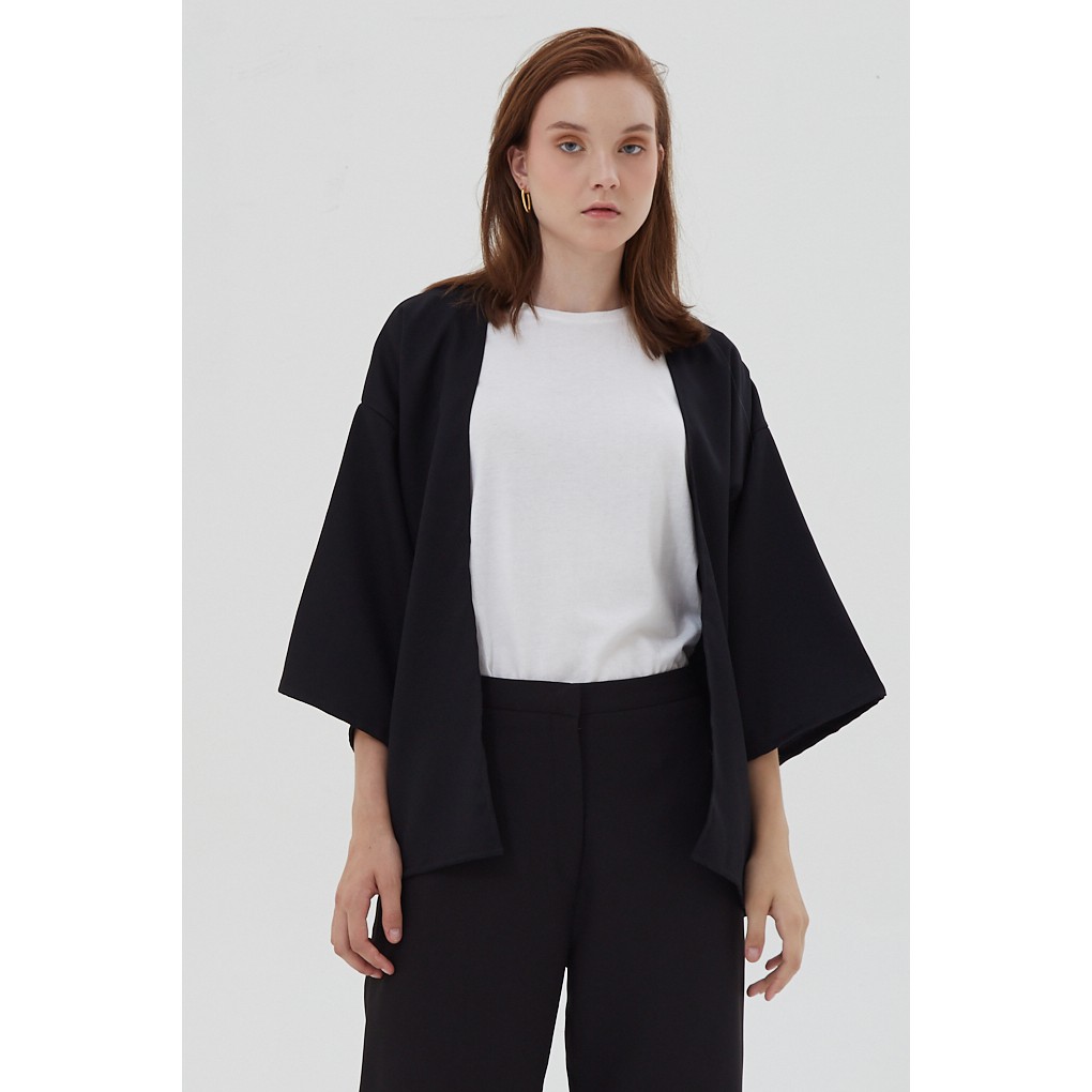  Hanya di Shopee  Shopatvelvet Eclipse Cardigan  Black 