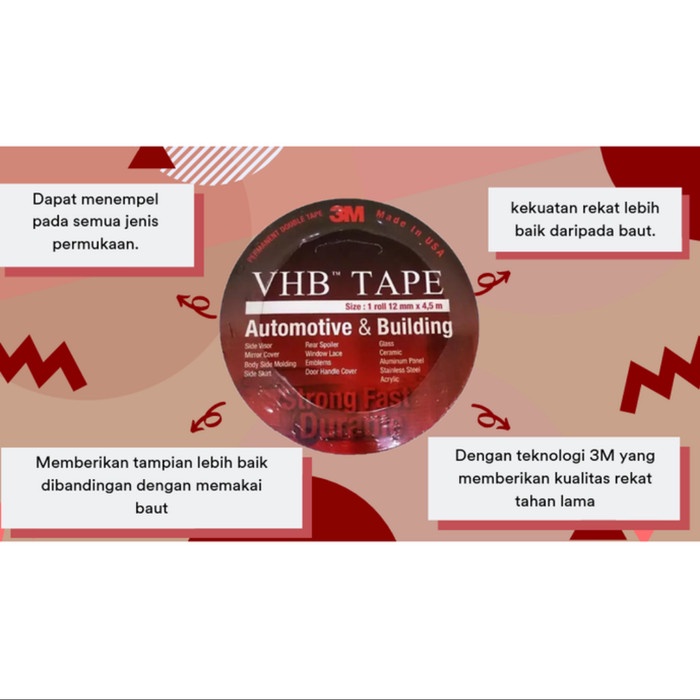 

Murah 3M Vhb Double Tape 12Mmx4.5M Promo