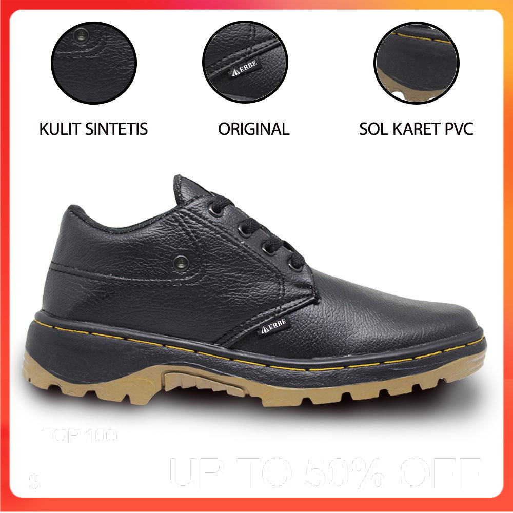 Sepatu Pria Sepatu Sefty Pria Hitam Coklat 39-43 - Sepatu Kerja Pria Sepatu Kulit