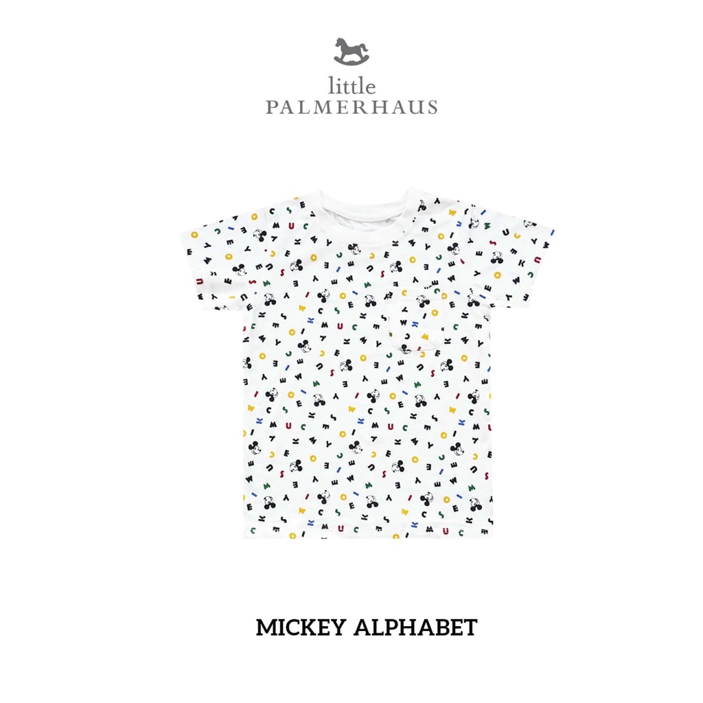 Little Palmerhaus Mickey Disney Printed Pocket Tee Kaos Atasan Baju Anak 0-3 tahun