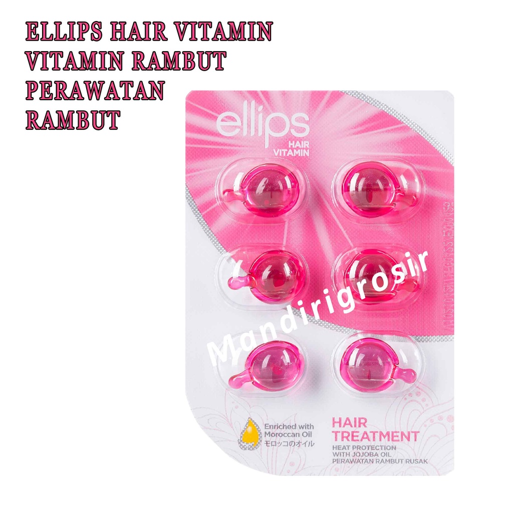 Vitamin Rambut * Ellips Hair Vitamin * Perawatan Rambut * Isi 6 Capsule