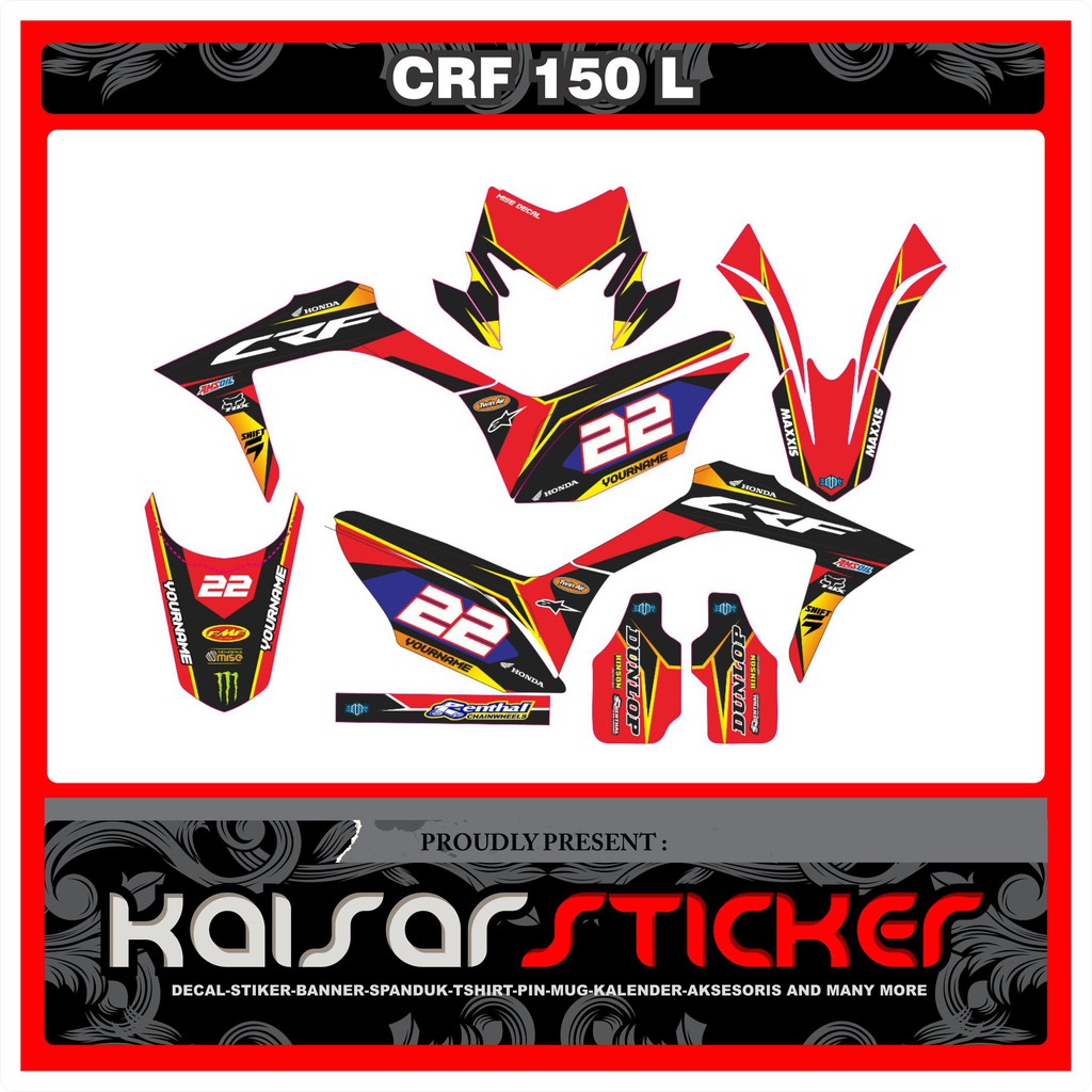 Stiker Decal Crf 150L Design 9