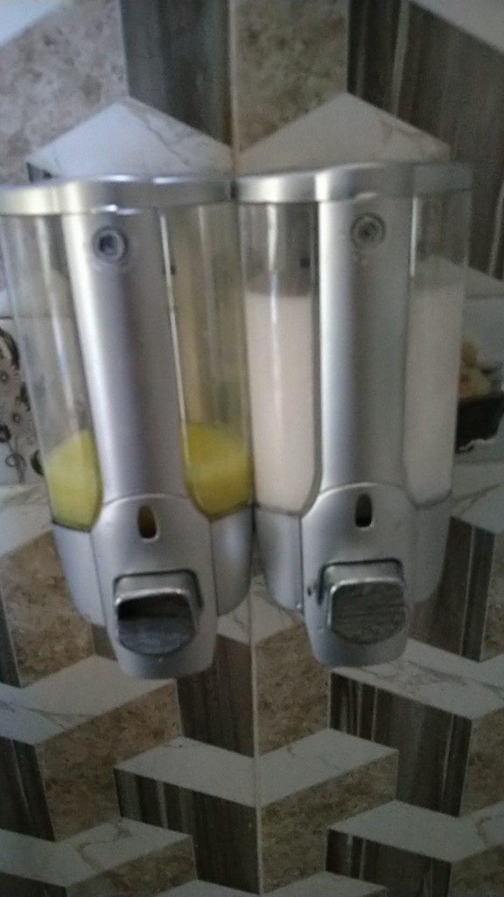 Paket Dispenser Sabun Key Lock 2in1 Tempat Sabun Cair & Shampo - Tempat Odol & Tempat Sikat Gigi