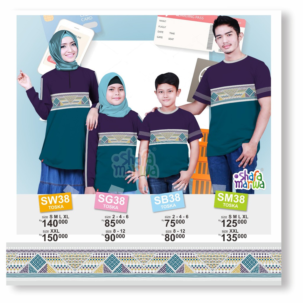 SHAFA MARWA SARIMBIT 38 Seragam keluarga couple sarimbit ayah ibu anak koko gamis muslim