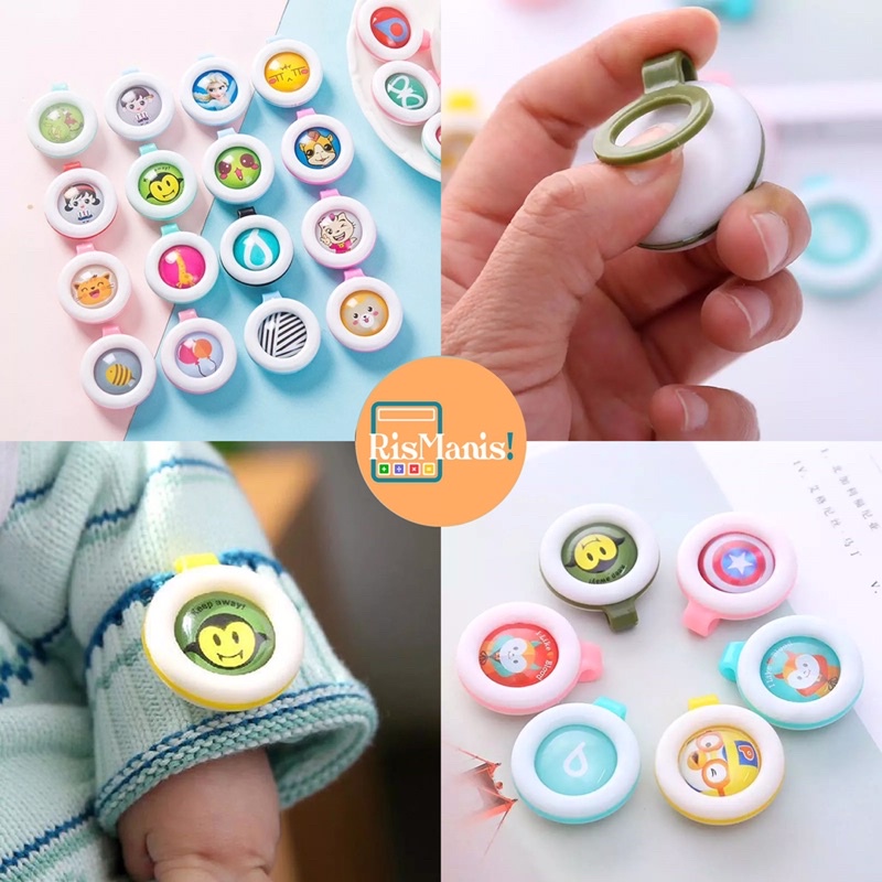 BABY MOSQUITO REPELLENT PIN - Bros Lucu Anak Bayi Balita Aneka Karakter Kartun Usir Gigitan Nyamuk