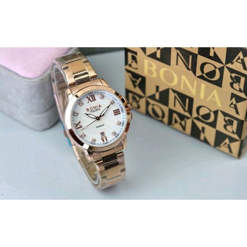 Jam Tangan Bonia Stainliss Steel Jam Rantai Wanita Bonia Jam Tangan Keren Wanita