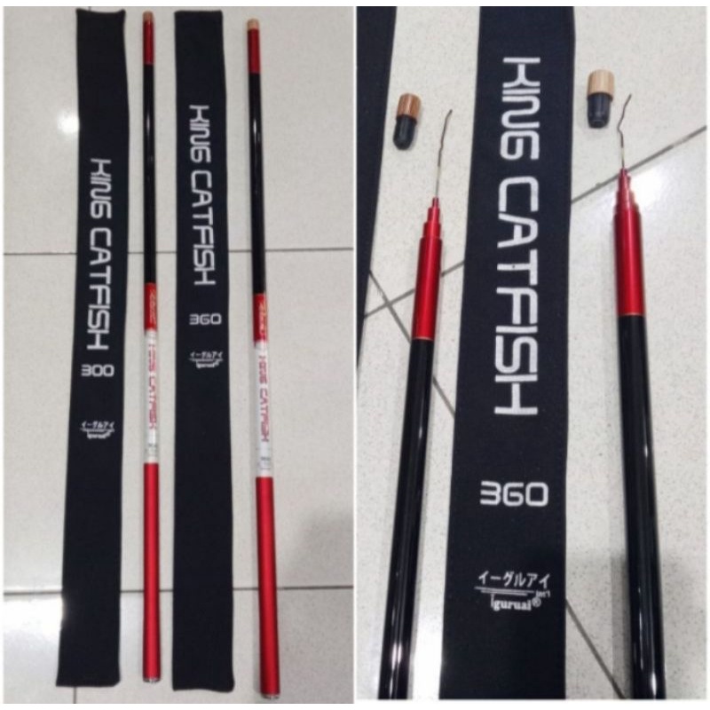 Joran pancing tegek Iguruai king cat fish 300, 360 medium hard