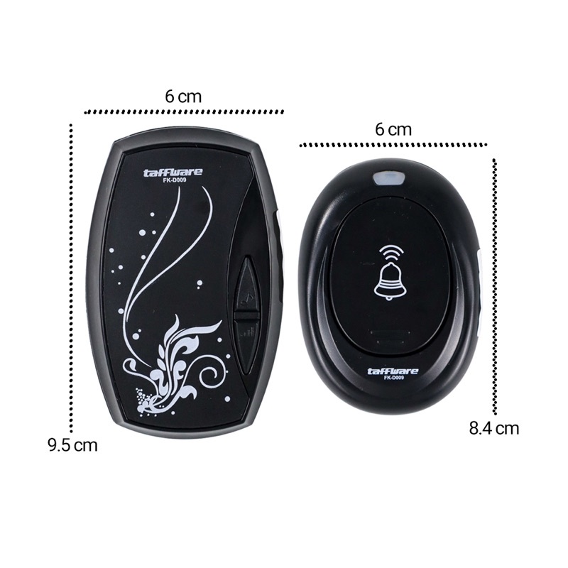 Taffware Alarm Pintu Wireless Waterproof dengan EU Plug - FK-D009 - Black