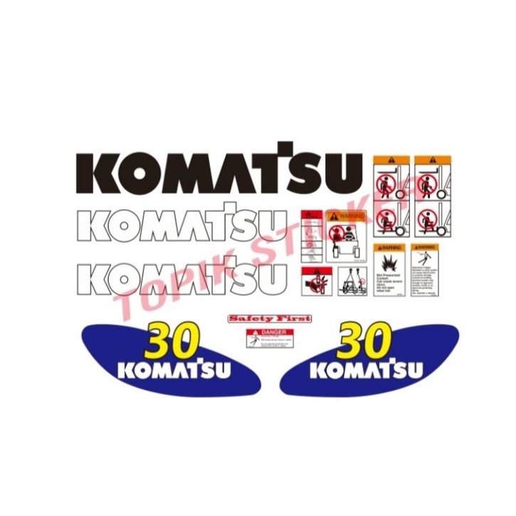 Stiker Forklift KOMATSU 30/3 Ton