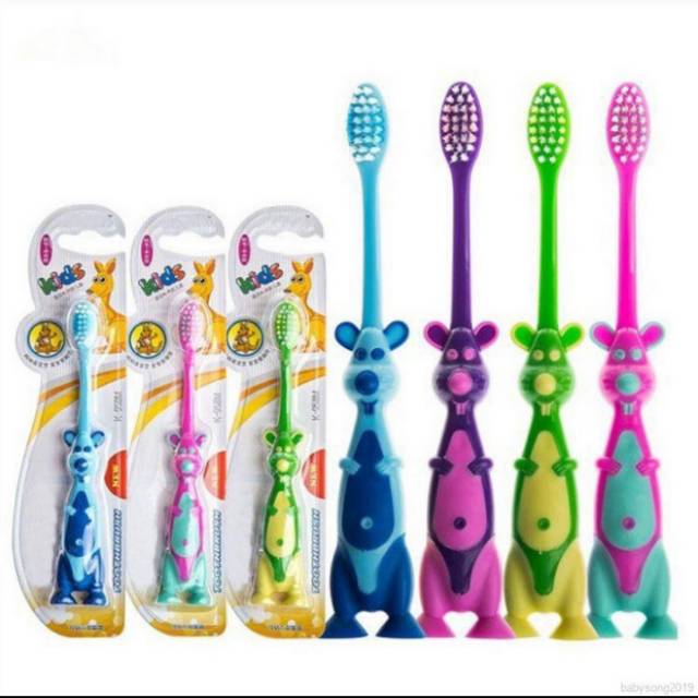 Sikat gigi anak balita bayi standing bulu lembut bisa berdiri baby child kids tooth brush toothbrush