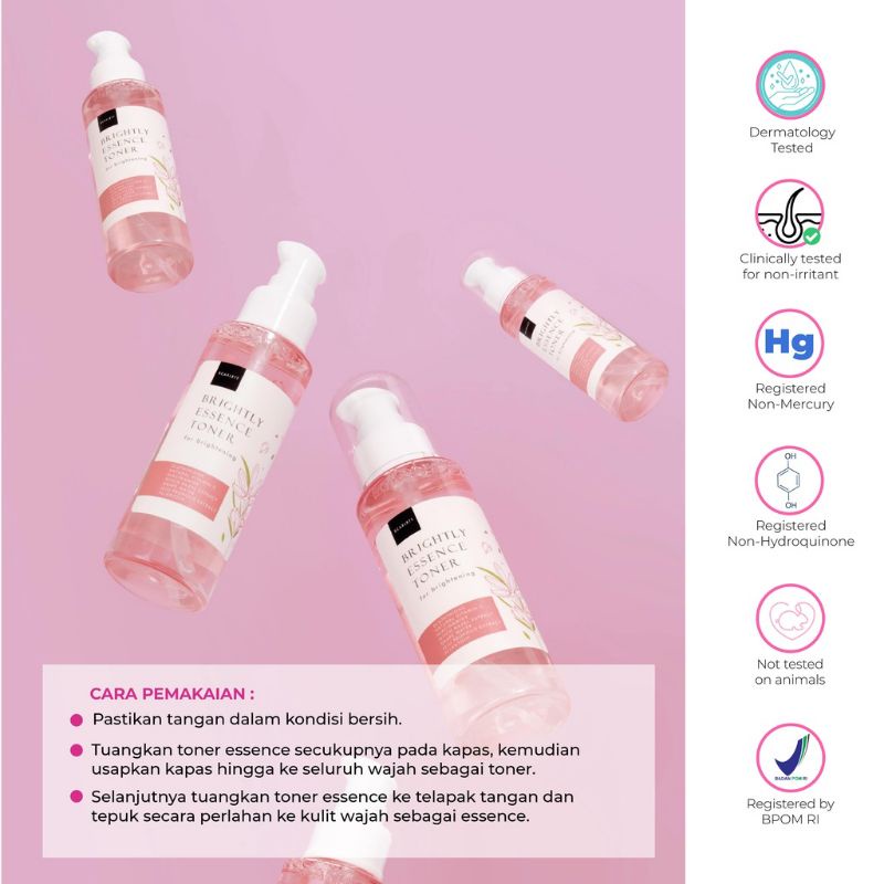 SCARLETT WHITENING BRIGHTLY ESSENCE TONER - SF - PERAWATAN KULIT DAN WAJAH