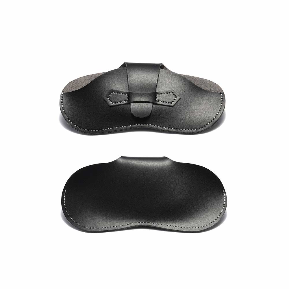 Tempat Kotak Kacamata [ Hitam ] Aksesoris Fashion Pria &amp; Wanita Korea - Vegan Leather - PCH8080