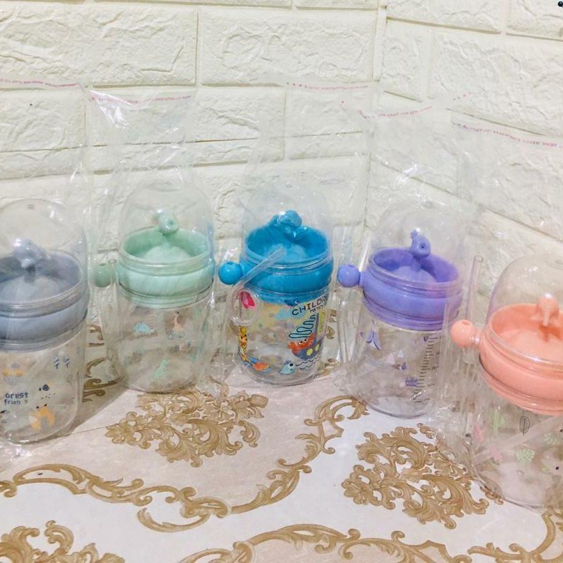 Botol Minum Anak Air mancur motif lumba² NON TALI DAN NON DUS