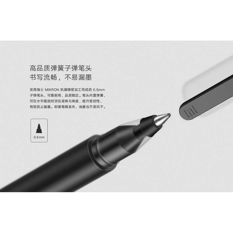 GROSIR_IJ_ Xiaomi Pena Cair Pulpen 0.5mm 10 PCS