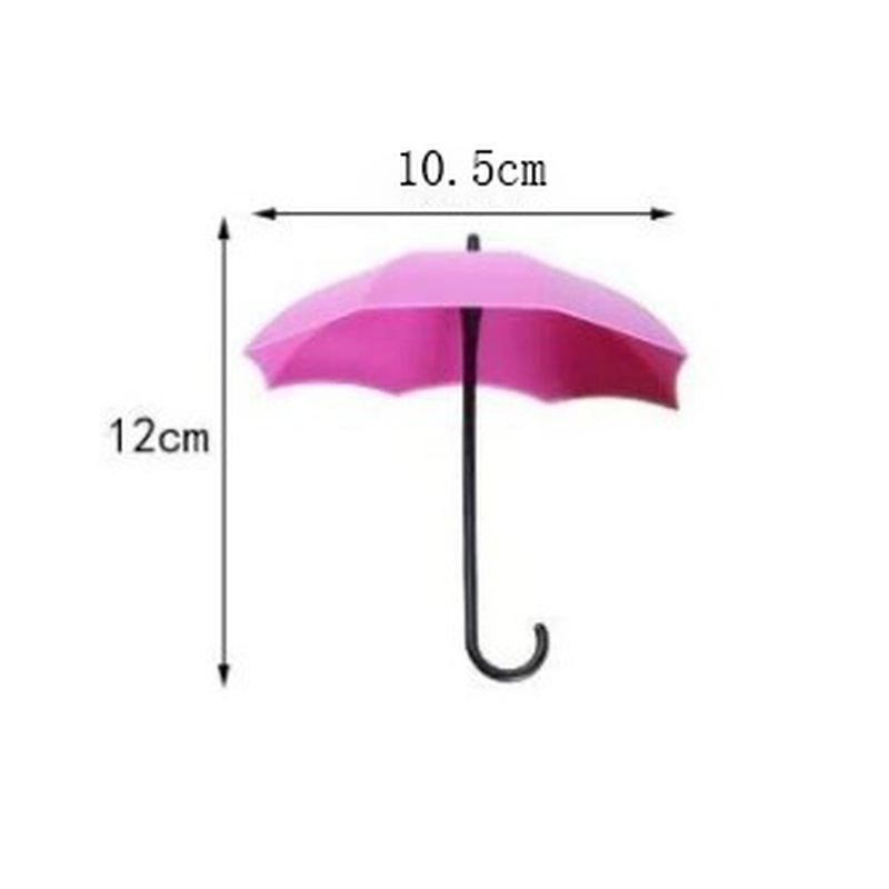 3Pcs/Set Home Umbrella Wall Hanging Storage Hooks / Self-adhesive Mounted Simple Bathroom Kitchen Key Storage Holder