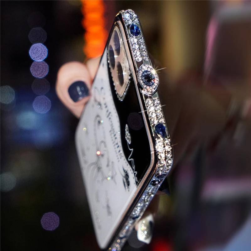 Case Bumper Metal Hias Glitter Berlian Imitasi Cover iPhone 13 12 11 Pro MAX X XS MAX XR 13 12 11