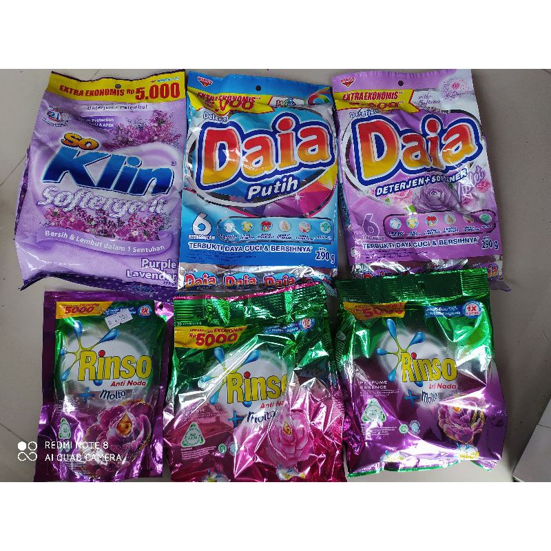 SOKLIN DETERGEN SABUN CUCI CAIR DAN BUBUK 5RB