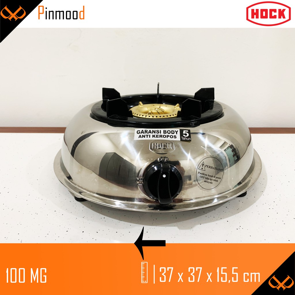 HOCK KOMPOR GAS KGB-10 MG MUTIARA GOLD 100 MG 1 TUNGKU STAINLESS STEEL