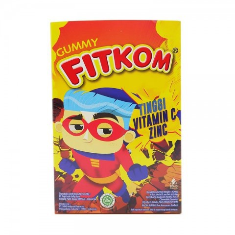 Fitkom Gummy Vit.C dan zinc 1box isi 5sachet