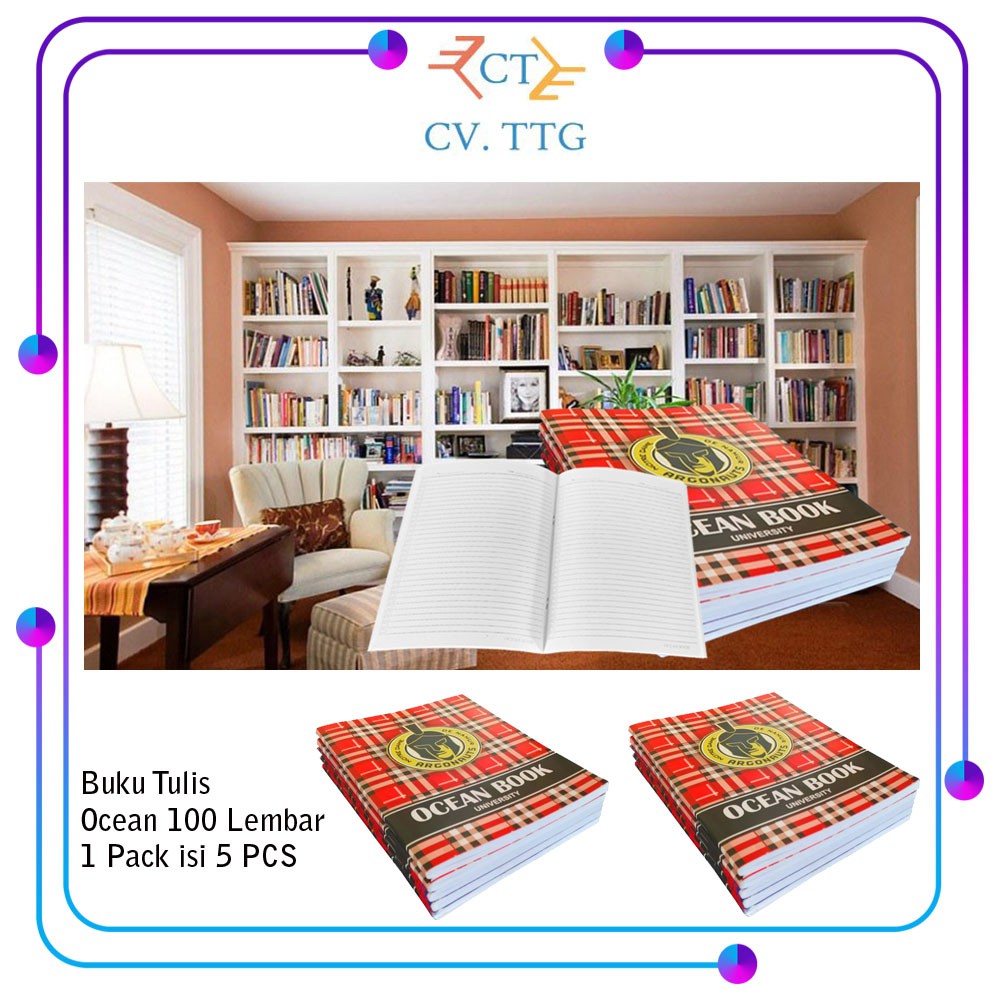 

BUKU TULIS PANJANG BOOK 100 LEMBAR ( 1 PACK ISI 5 PCS ) TERMURAH