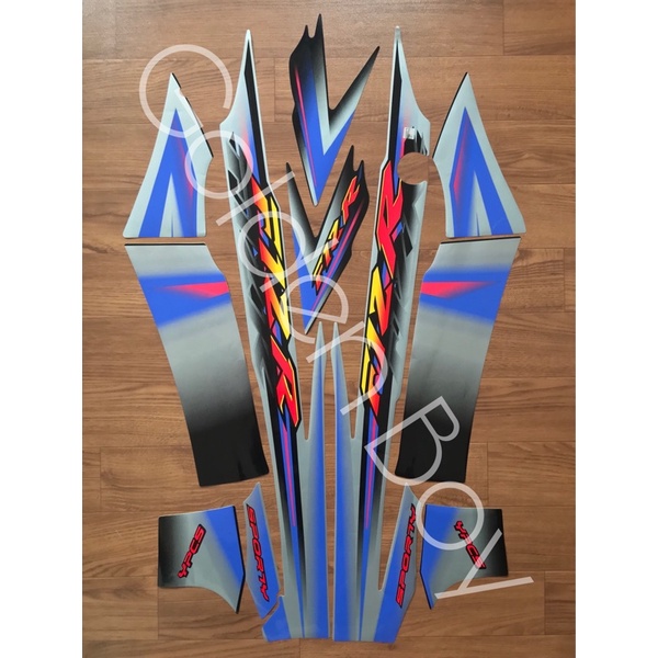 Striping Fiz R 2003 Sporty F1Z Sporty 2003 Silver Stiker Fiz R 2003 Sporty F1Z Sporty 2003 Sticker F