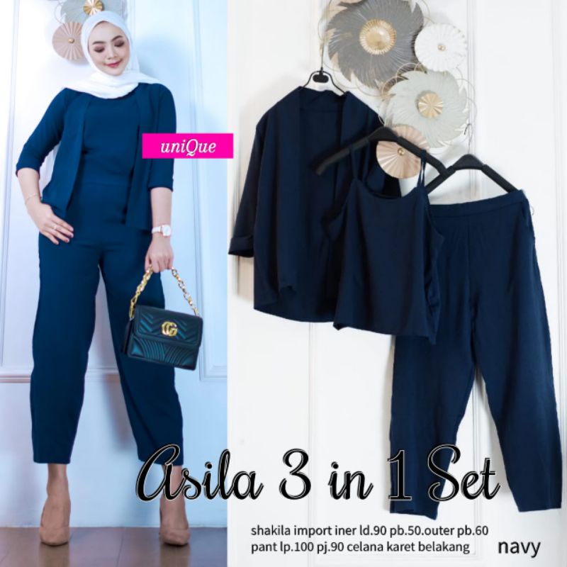 ASILA 3 IN ONE SET BAHAN SHAKILA IMPORT ORI (UNIQUE)