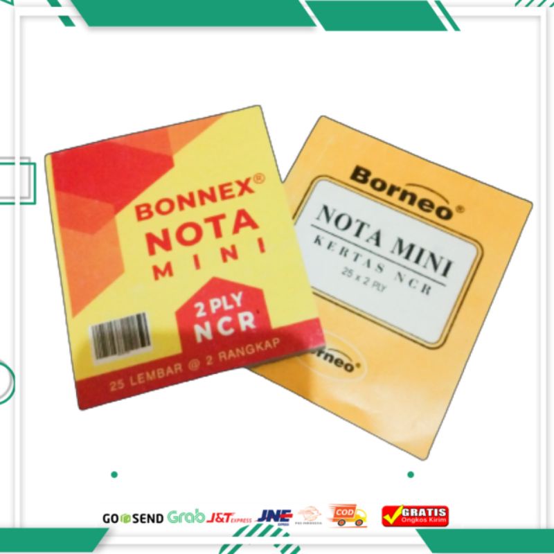 

Nota Kontan Mini 2 ply isi 25 lembar NCR High Quality