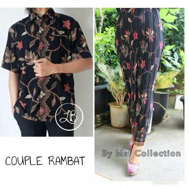 Part 1 Batik Couple Rok Plisket |  Rok Plisket Couple Batik | Couple Batik Kemeja Panjang