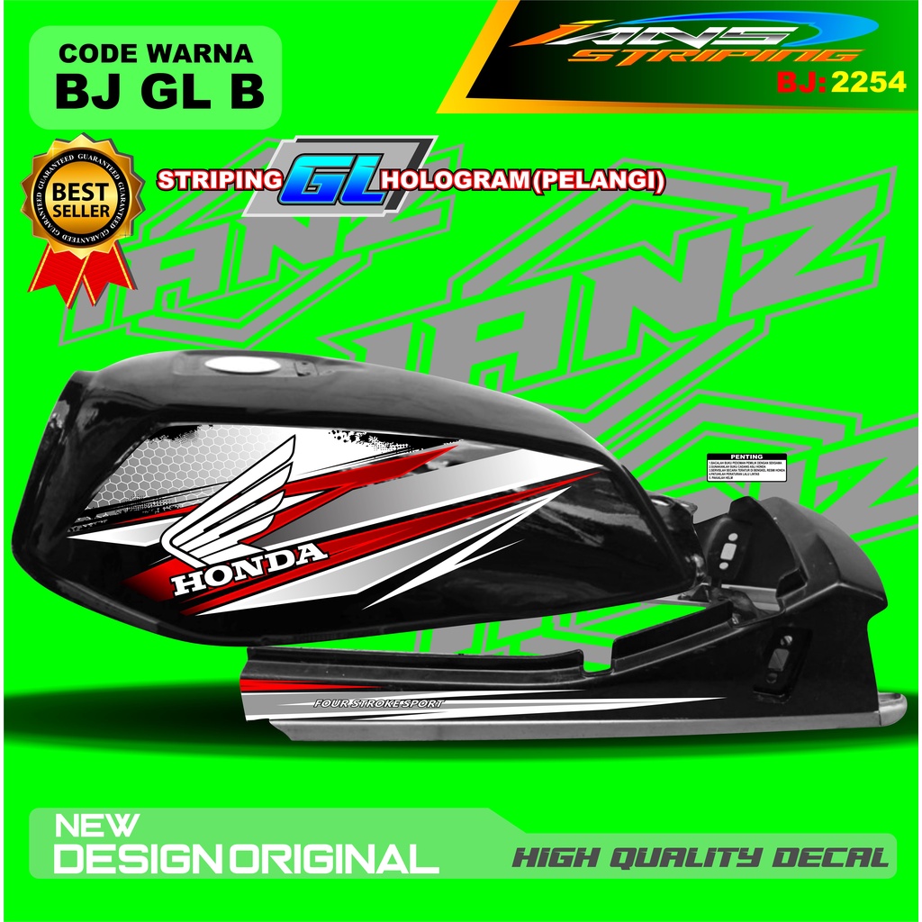 STRIPING CUSTOM GL PRO TERBARU / STIKER MOTOR GL TERMURAH / STRIPING MOTOR GL 100 / STIKER MOTOR