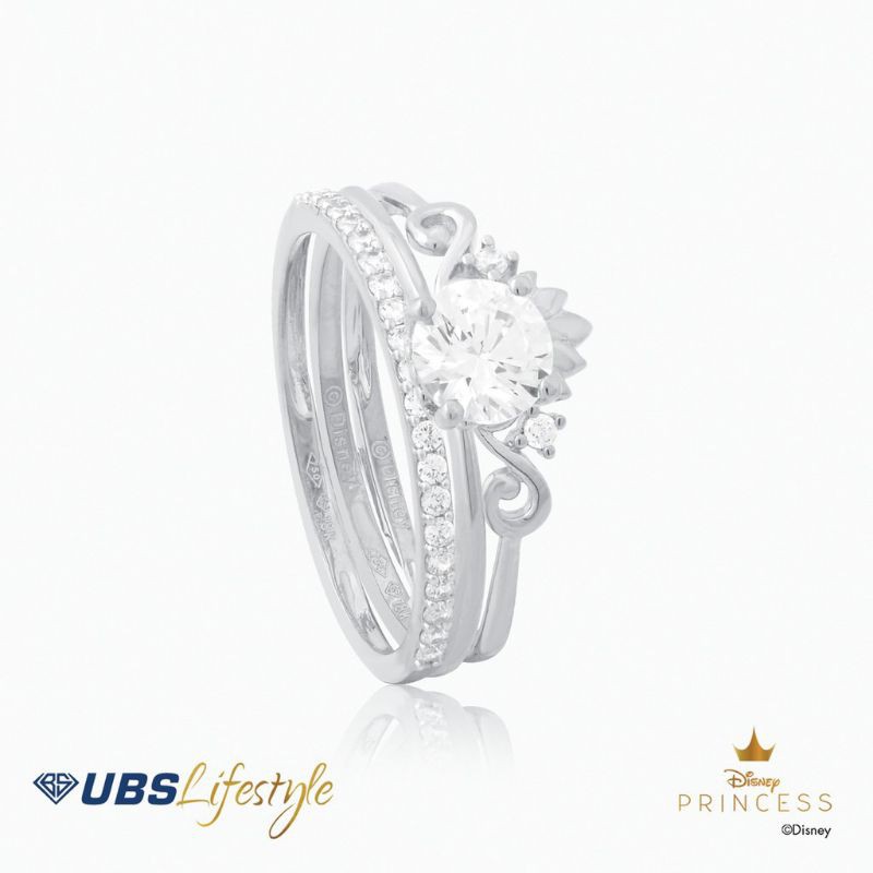 CINCIN EMAS PUTIH UBS DISNEY PRINCESS JASMINE - 17K PUTIH - CCY0136