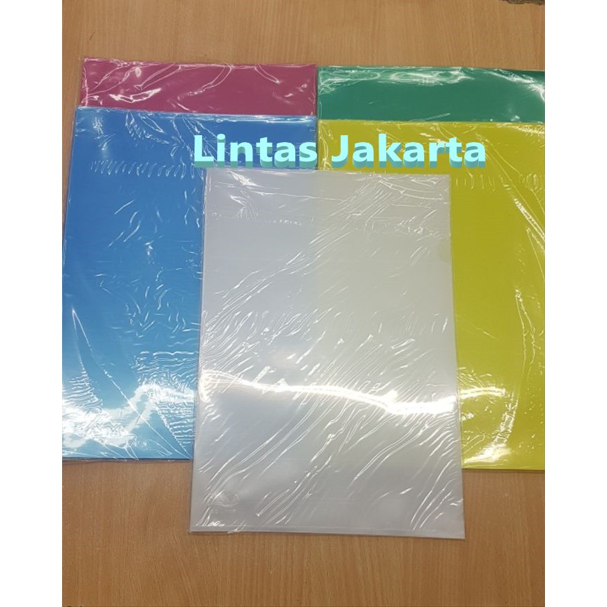 Map Bening / Clear Holder / Map L / Map Transparant / Clear Sleeves Merk R&amp;R ( 12 lembar )