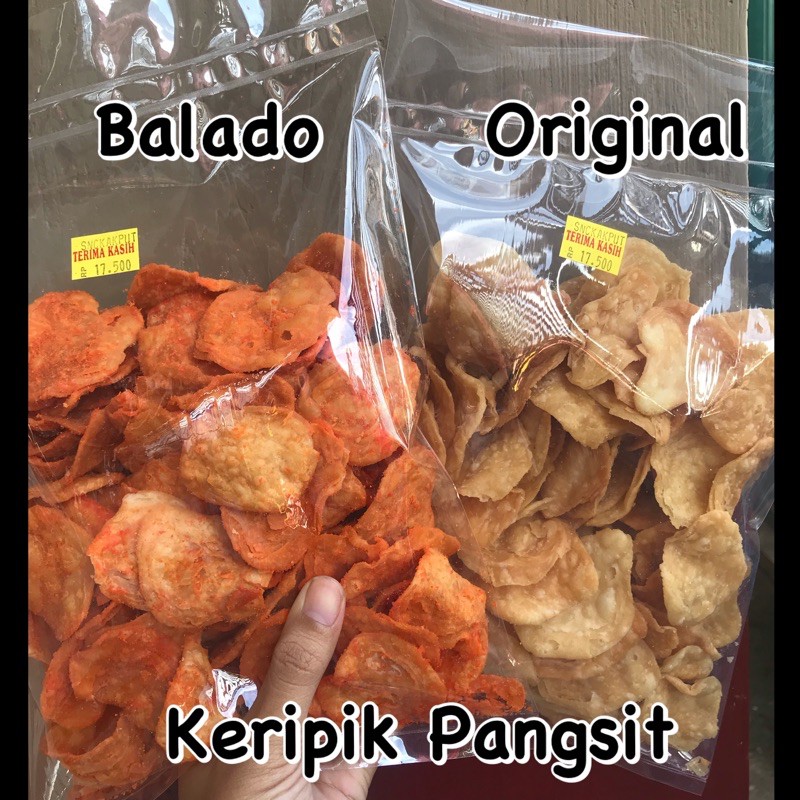 

KERIPIK PANGSIT (Cane) ORIGINAL & BALADO 500gr