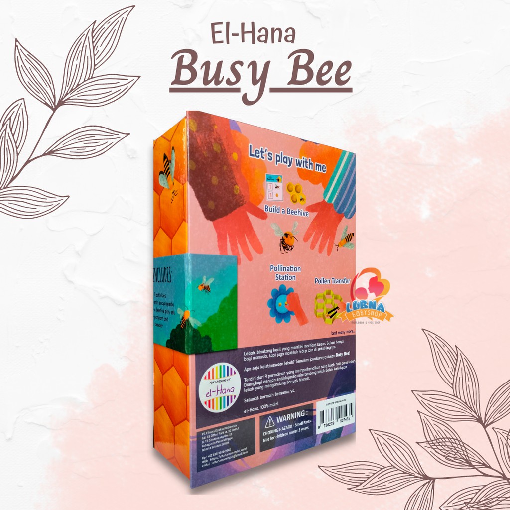 el-Hana Busy Bee  - Mainan Edukasi Anak - Buku Anak - Busy Book - Bee Puzzle - el-Hana Busy Book