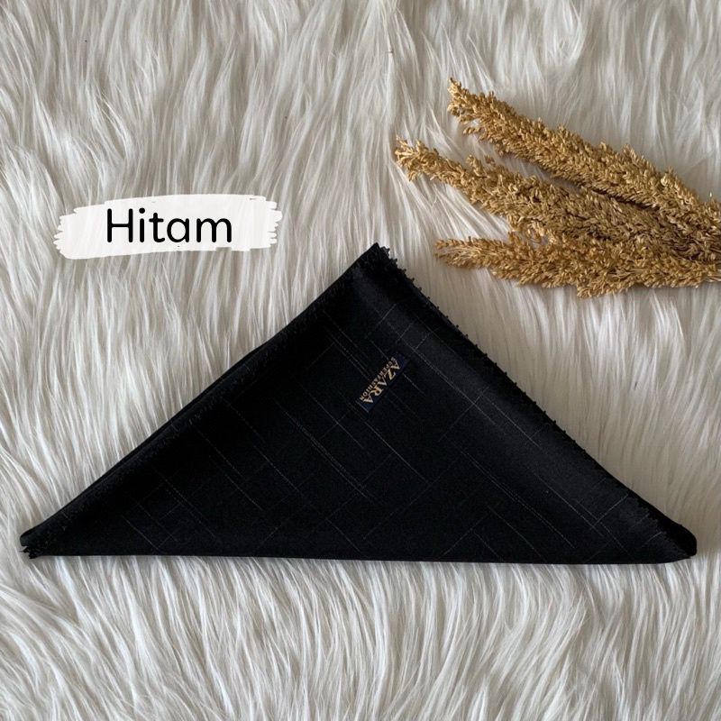 Jilbab SANDI MORSE LC azara voal waffel lasercut terbaru kerudung segiempat murah grosir terbaru-Sanmor Hitam
