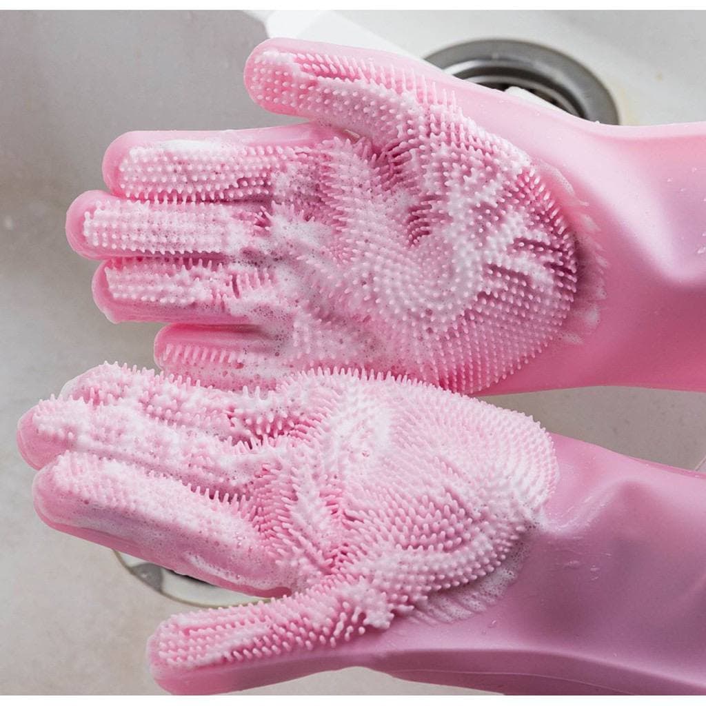 JT - Silicone Gloves - Sarung Tangan Bulu Silikon Karet Cuci Piring