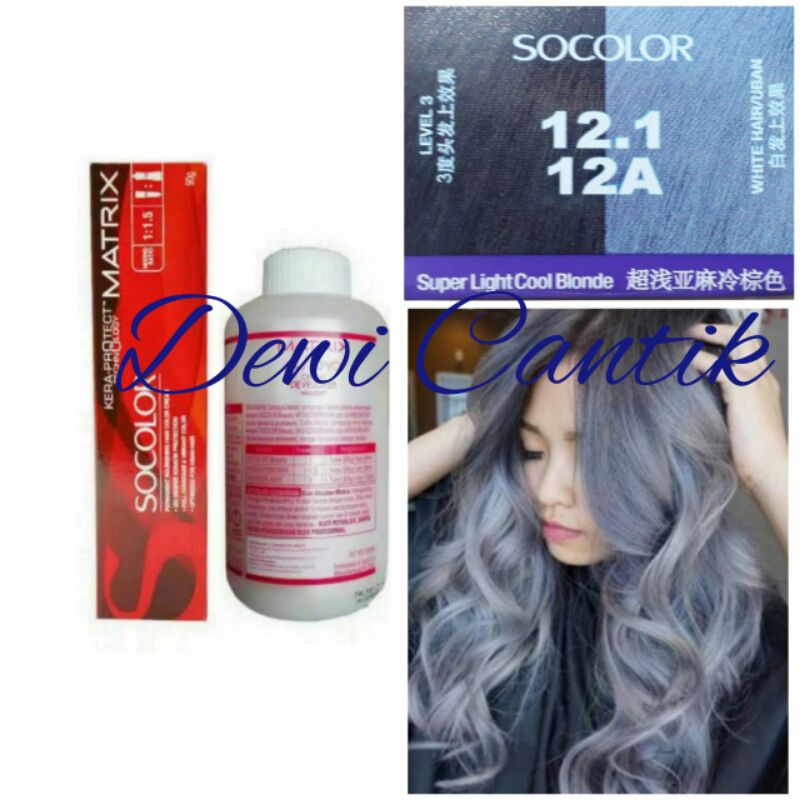 MATRIX SOCOLOR NO. 12.1 SUPER LIGHT COOL BLONDE DAN OXYDANT