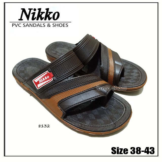 Nikko 8132 38-43 M-XL Sandal Pria Karet Sehari-hari / Sandal Santai / Sandal Bapak