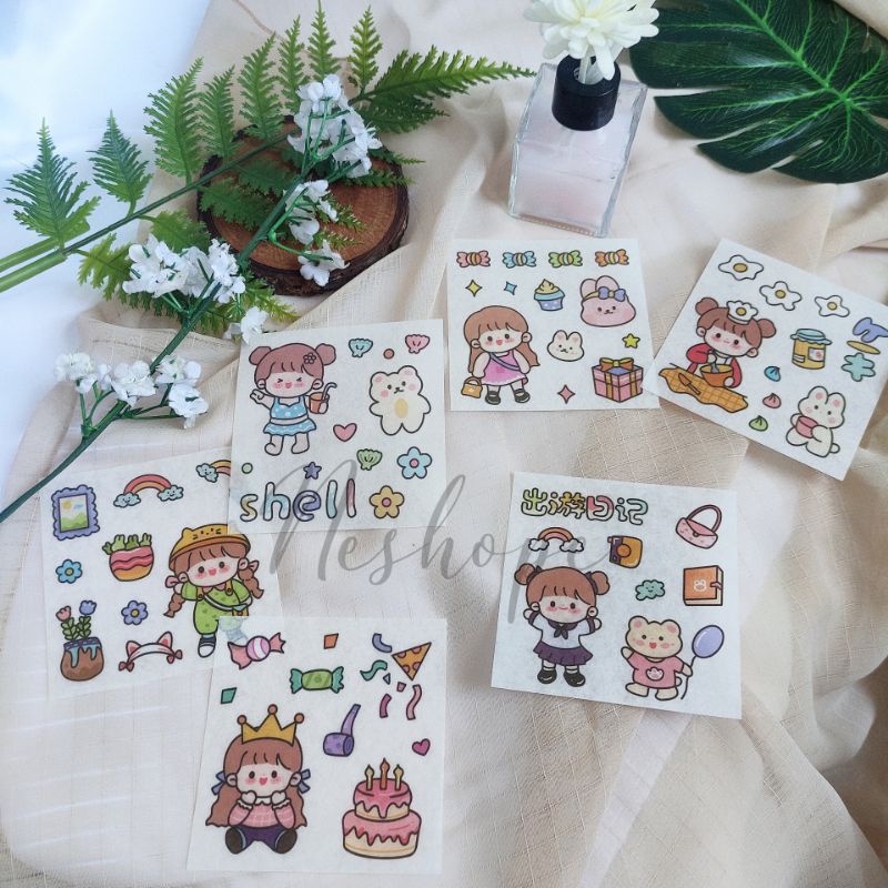 

Dekorasi Buku Notebook Stiker Journal Stiker Lucu Langsung Tempel