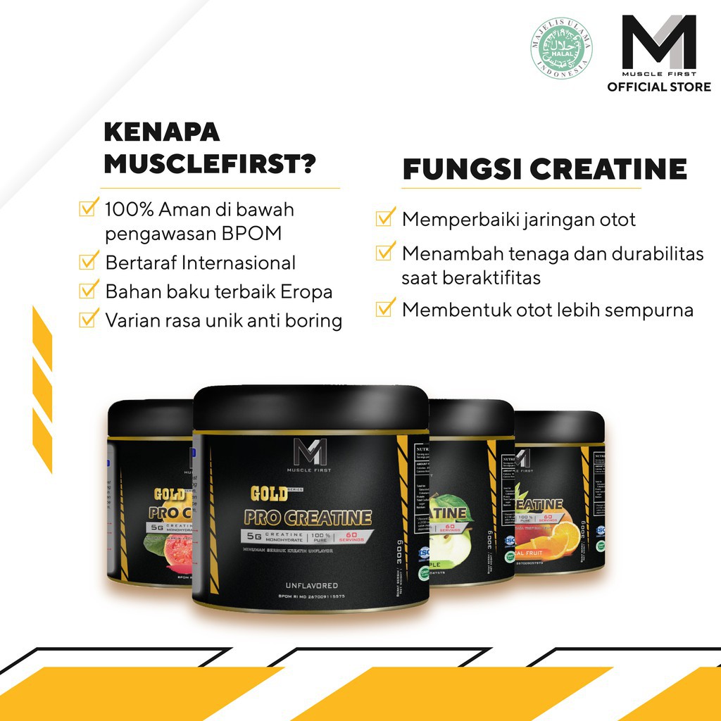 M1 Muscle First Pro Gold Creatine 360 gram / MuscleFirst Creatine Monohydrate 360 gr